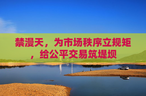 禁漫天,为市场秩序立规矩,给公平交易筑堤坝 禁漫天,为市场秩序立规矩,给公平交易筑堤坝