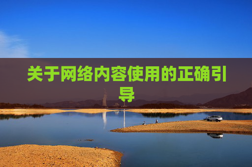 关于网络内容使用的正确引导