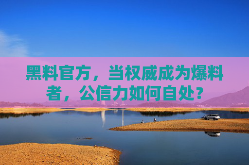 黑料官方,当权威成为爆料者,公信力如何自处? 黑料官方,当权威成为爆料者,公信力如何自处?