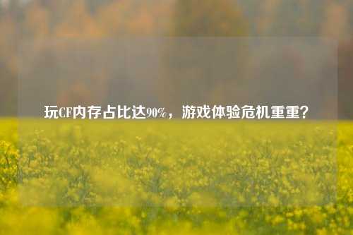 玩CF内存占比达90%，游戏体验危机重重？