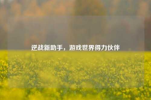 逆战新助手，游戏世界得力伙伴
