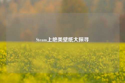 Steam上绝美壁纸大探寻