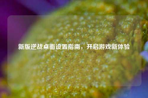 新版逆战桌面设置指南，开启游戏新体验