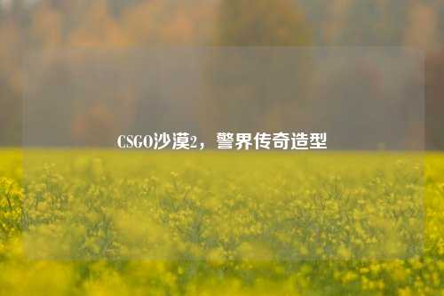 CSGO沙漠2，警界传奇造型