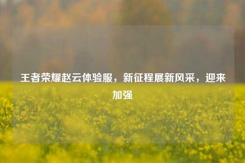 王者荣耀赵云体验服，新征程展新风采，迎来加强