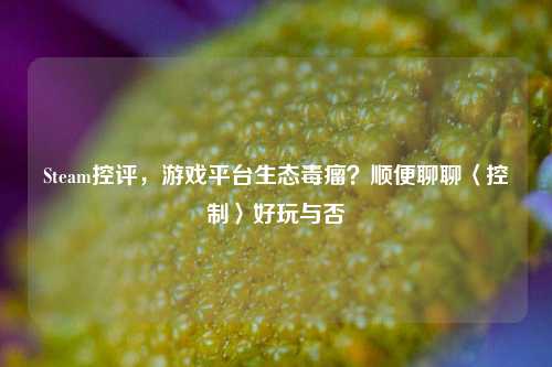 Steam控评，游戏平台生态毒瘤？顺便聊聊〈控制〉好玩与否