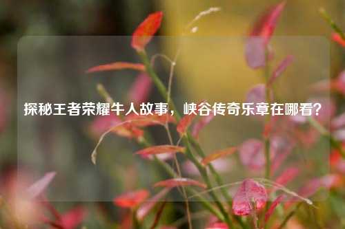 探秘王者荣耀牛人故事,峡谷传奇乐章在哪看?