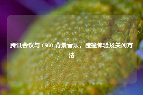 腾讯会议与 CSGO 背景音乐，碰撞体验及关闭方法