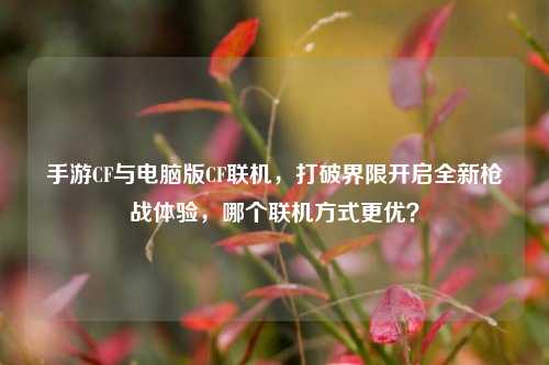 手游CF与电脑版CF联机,打破界限开启全新枪战体验,哪个联机方式更优?