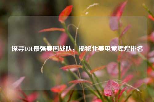 探寻LOL最强美国战队,揭秘北美电竞辉煌排名