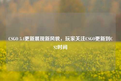 CSGO 5.4更新展现新风貌，玩家关注CSGO更新到CS2时间