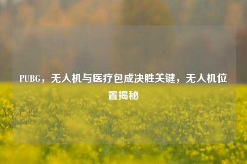 PUBG,无人机与医疗包成决胜关键,无人机位置揭秘