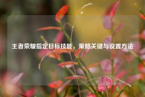 王者荣耀指定目标技能,策略关键与设置方法
