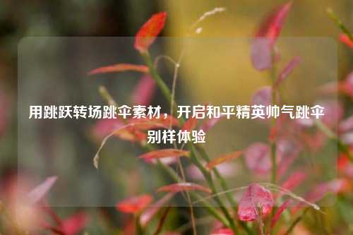用跳跃转场跳伞素材，开启和平精英帅气跳伞别样体验