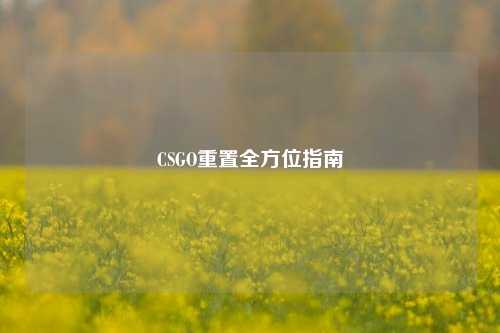 CSGO重置全方位指南