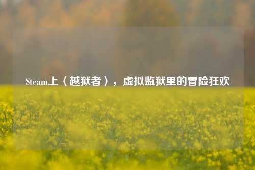 Steam上〈越狱者〉,虚拟监狱里的冒险狂欢