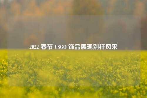 2022 春节 CSGO 饰品展现别样风采