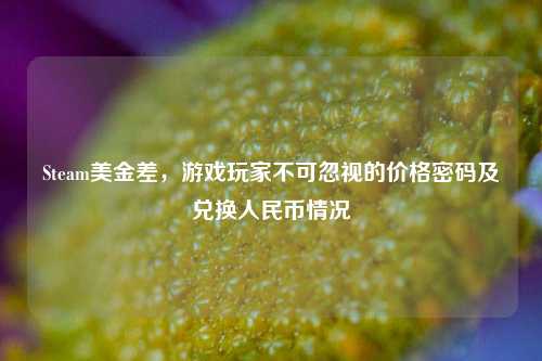 Steam美金差,游戏玩家不可忽视的价格密码及兑换人民币情况
