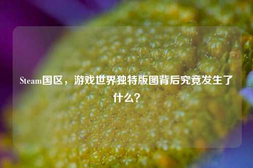 Steam国区,游戏世界独特版图背后究竟发生了什么?