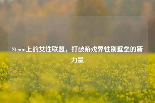 Steam上的女性联盟，打破游戏界性别壁垒的新力量