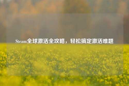 Steam全球激活全攻略,轻松搞定激活难题
