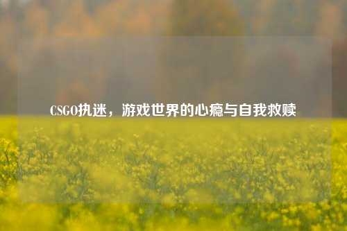 CSGO执迷,游戏世界的心瘾与自我救赎