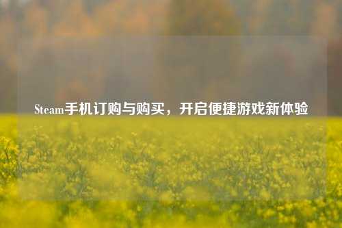 Steam手机订购与购买,开启便捷游戏新体验